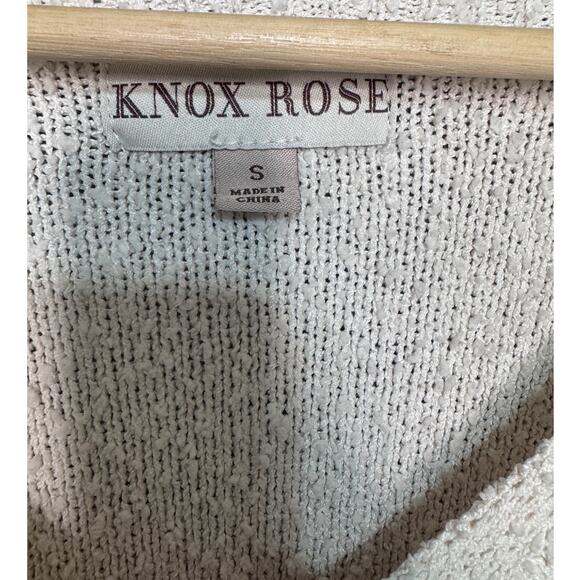 Knox Rose Boho Sweater Pink White Stripe Size: Small - Picture 5 of 5